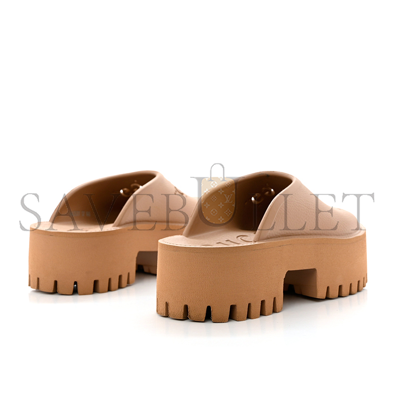 GUCCI PERFORATED G WOMEN'S PLATFORM SANDAL 663577